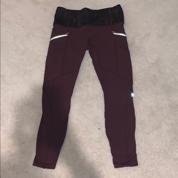 lululemon athletica Pants - Lululemon Moto leggings. Fleece lined. Size 10
